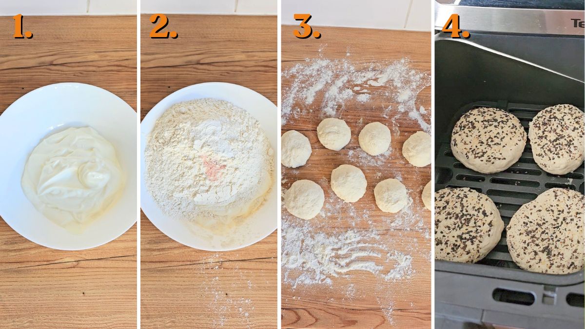 how to make air fryer greek yogurt bread