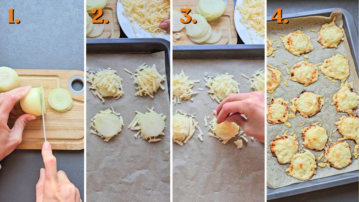 how to make baked onion and cheese chips