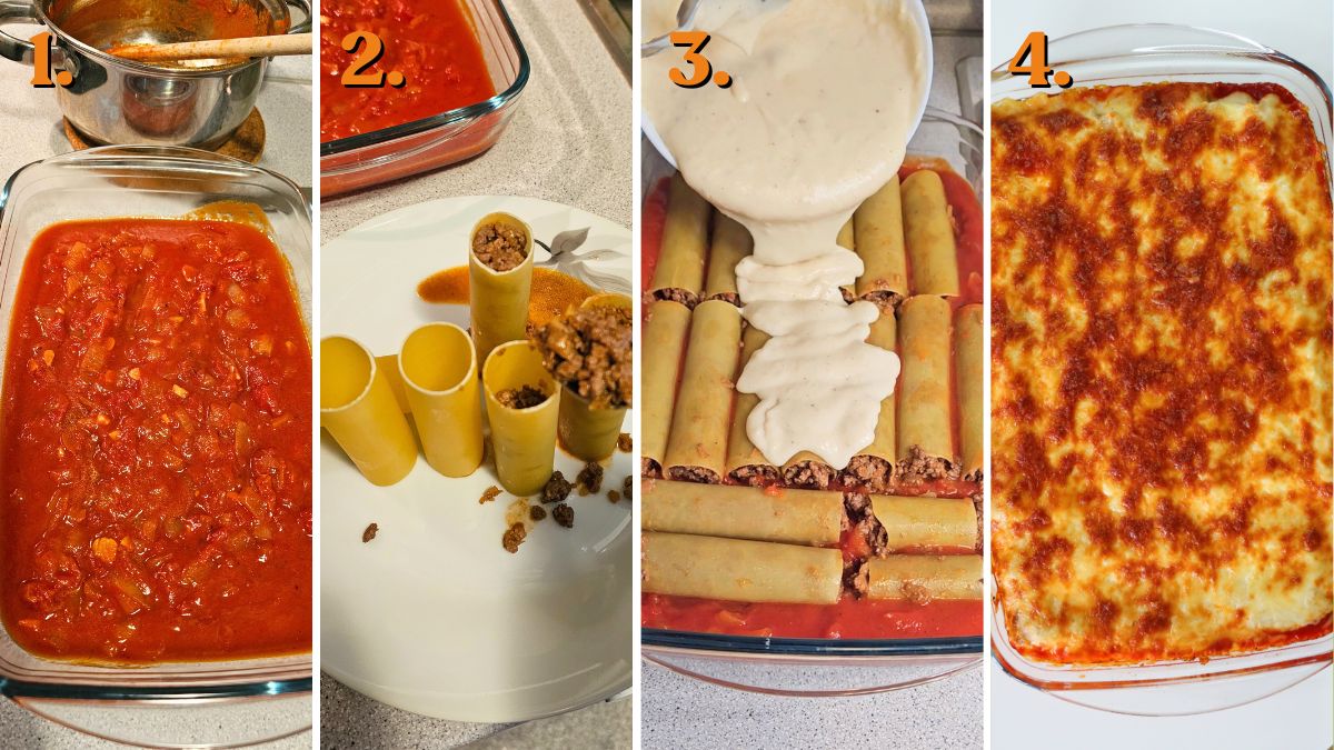 how to make beef cannelloni bolognaise