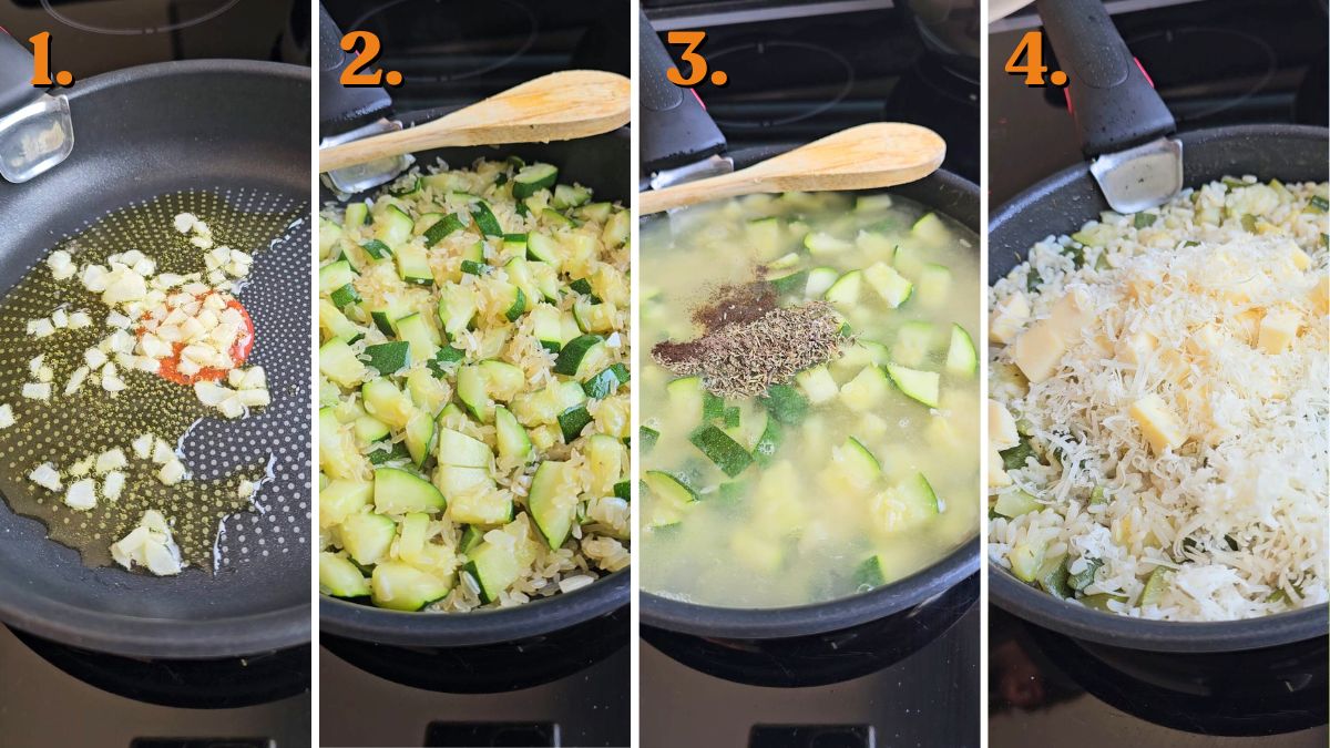how to make easy Cheesy Zucchini Risotto