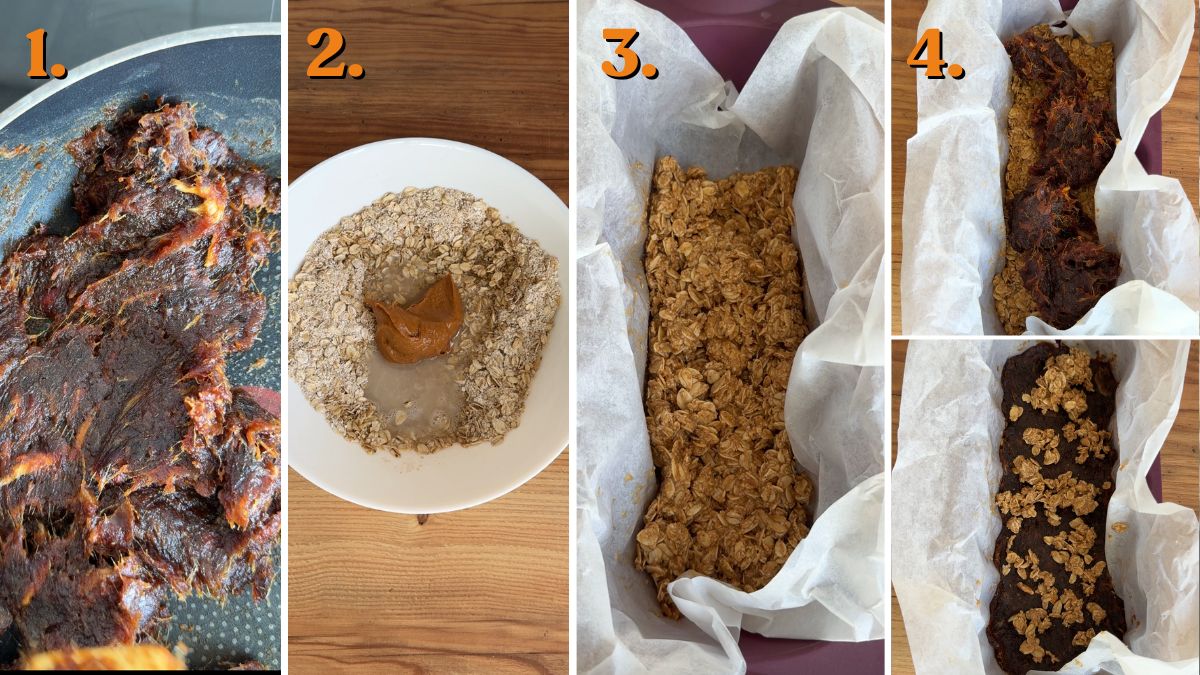 how to make healthy date oatmeal bars step by step