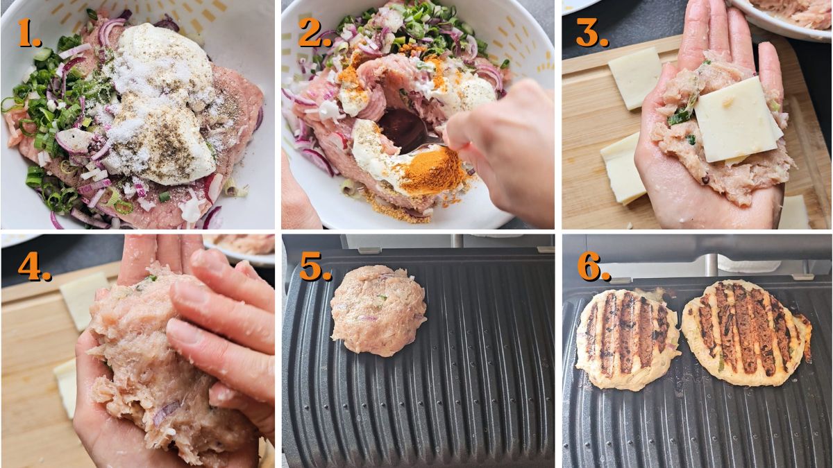 how to make healthy ground turkey burgers without breadcrumbs