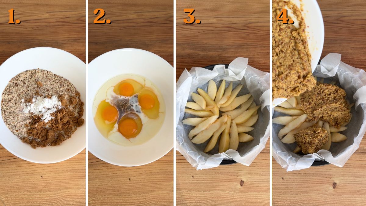 how to make healthy upside down peach cake with almond