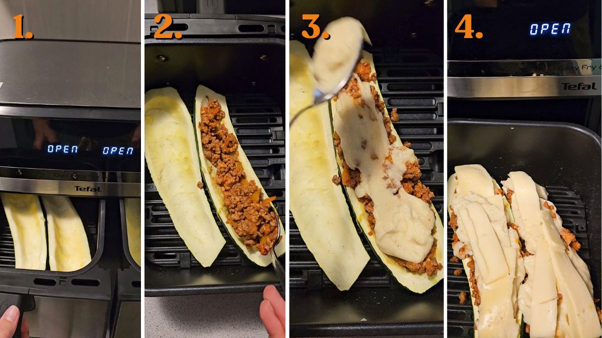 how to make lasagna zucchini boats