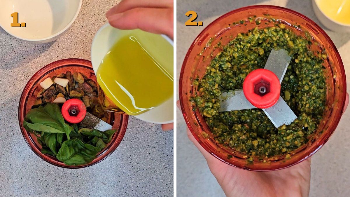 how to make pistachio pesto