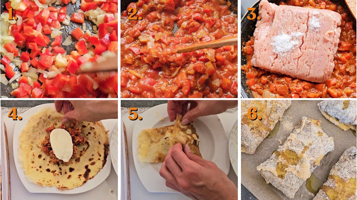 how to make savory crepes with ground turkey