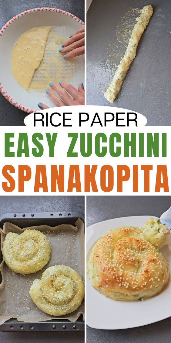 how to make viral rice paper spanakopita with zucchini