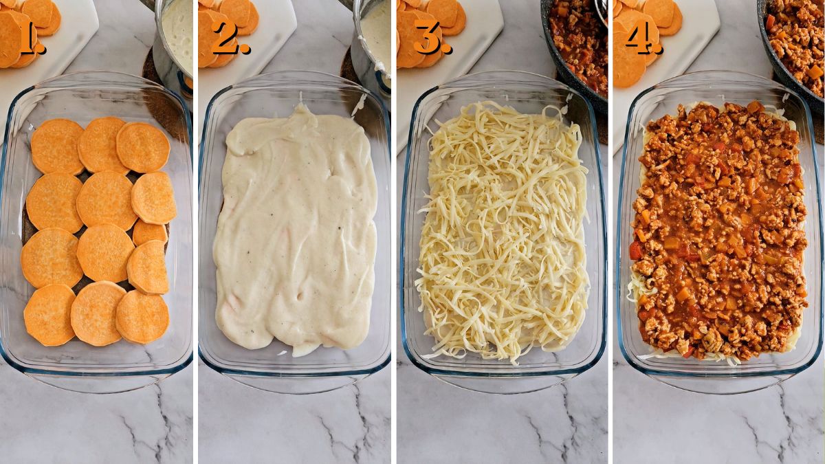 how to prepare sweet potato lasagna with meat