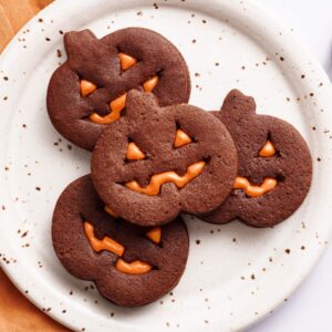 jack o lantern chocolate sugar cookies SQUARE