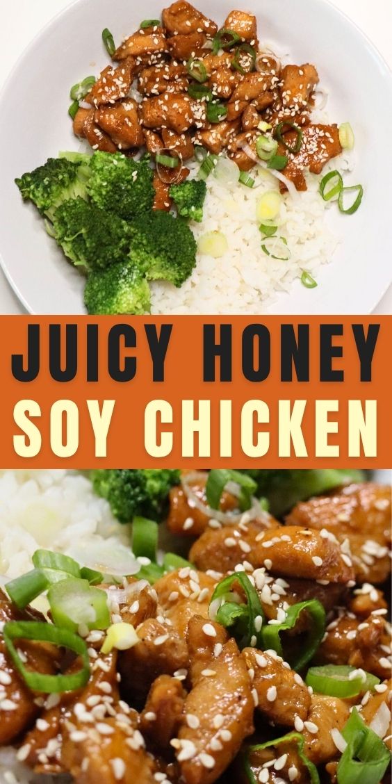 juicy chicken in soy and honey With broccoli