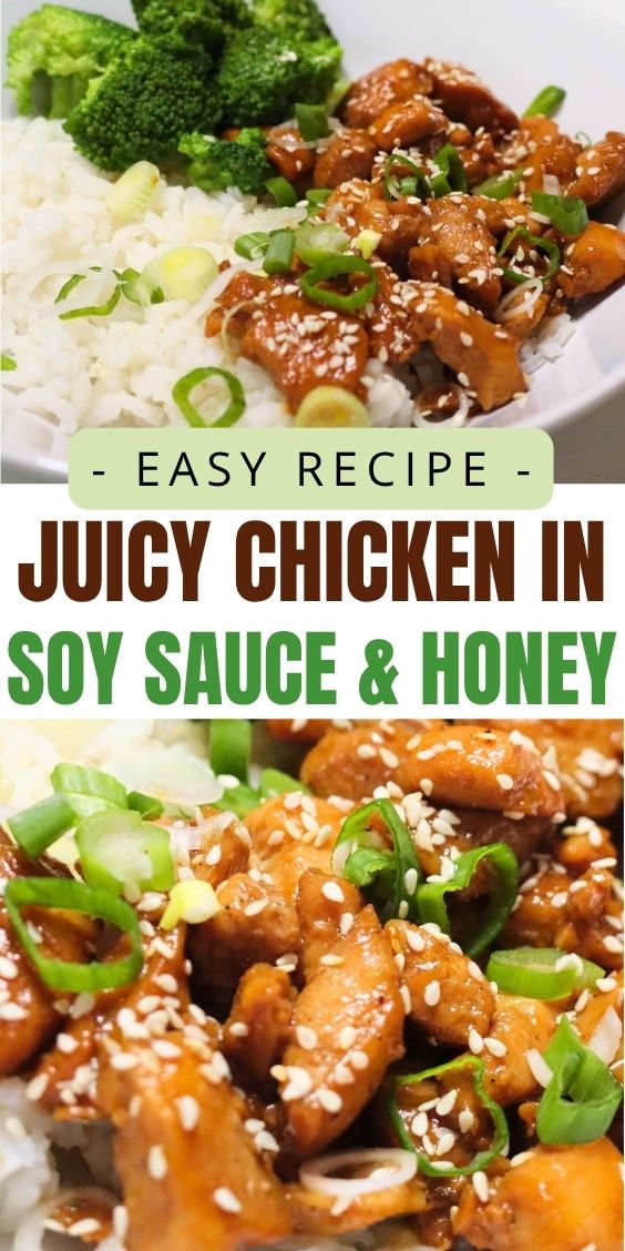 juicy chicken in soy sauce and honey