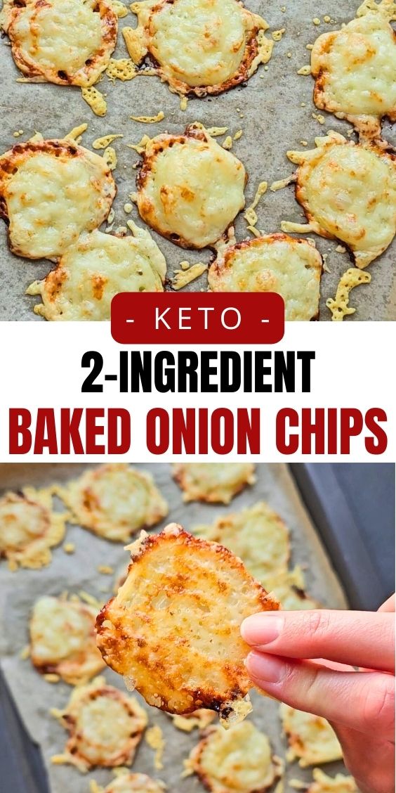 keto baked onion and cheese chips