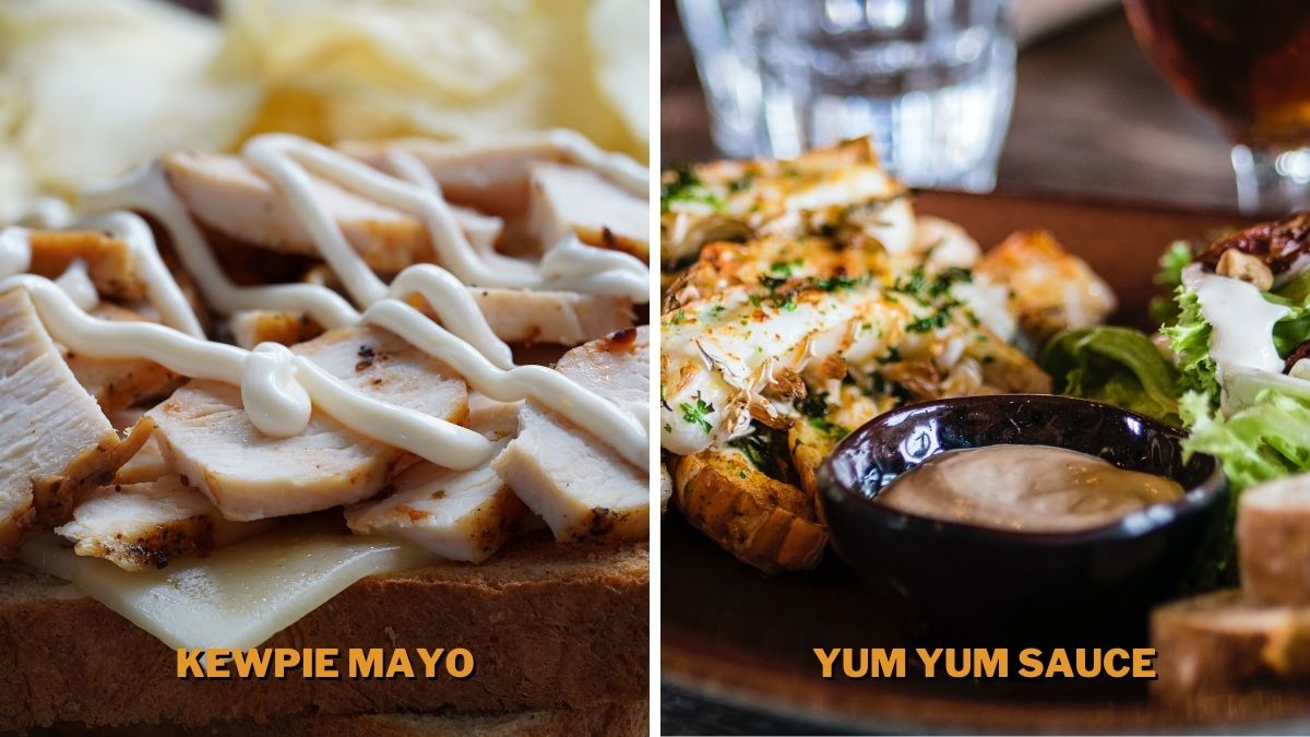 kewpie mayo is a great addition to sandwiches while yum yum sauce is a dipping sauce suitable for many dishes
