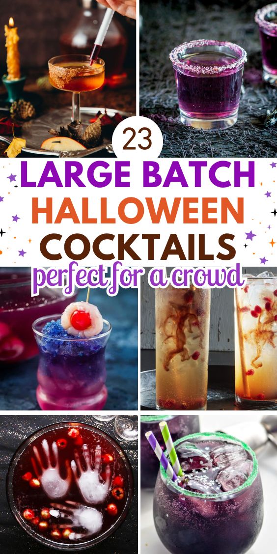 large batch halloween cocktails