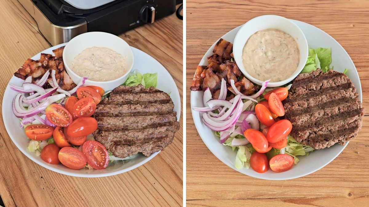 leftover burger salad recipe