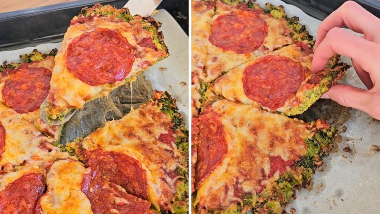 Delicious Low Carb Broccoli Crust Pizza