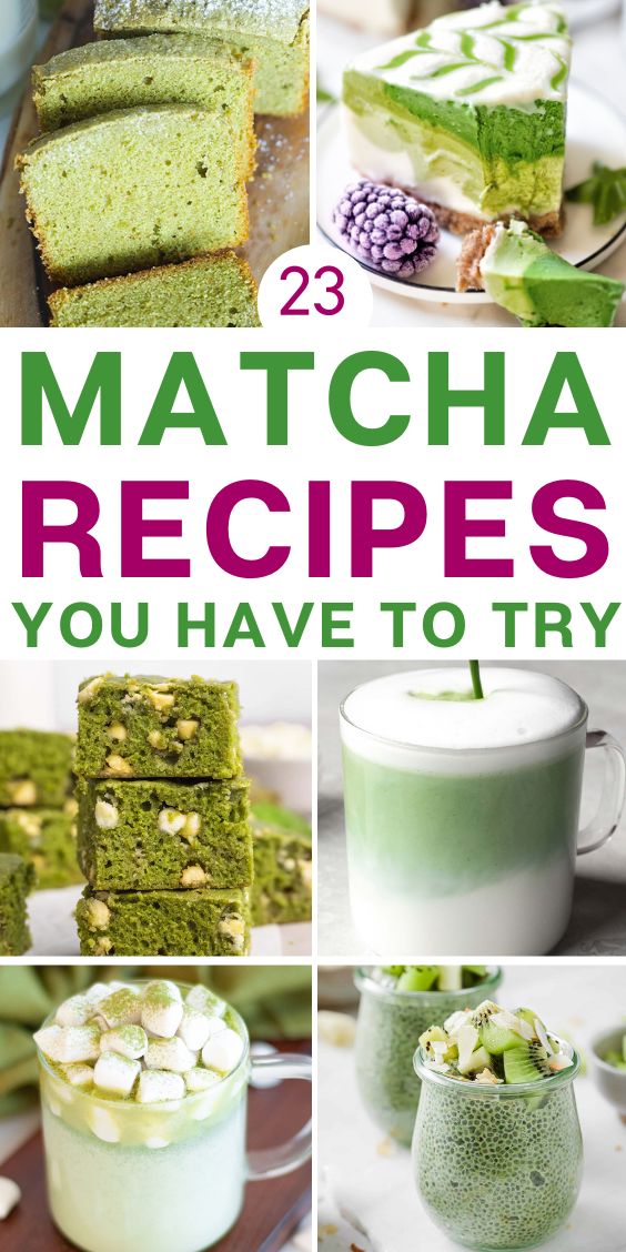 matcha recipes to try