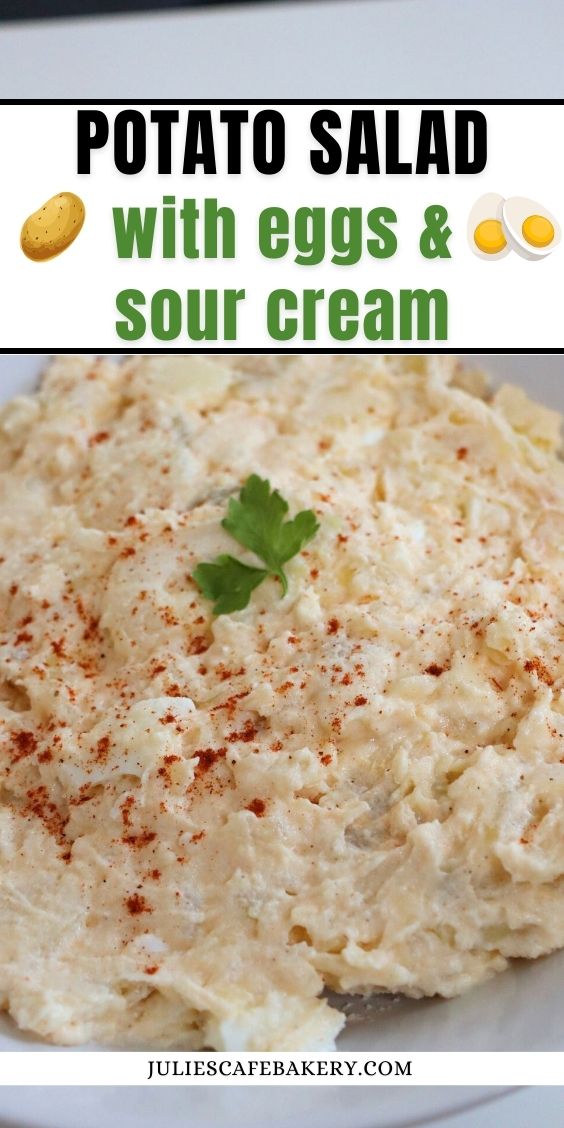 potato salad with eggs and sour cream