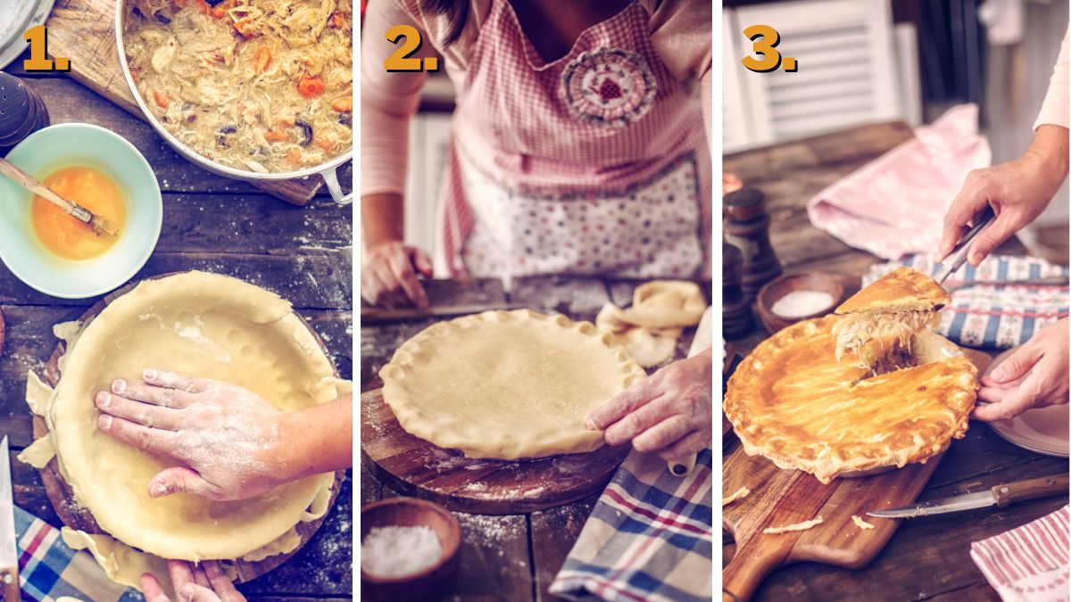 preparation of meat pie