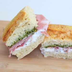 Stracciatella Cheese Sandwich with Mortadella