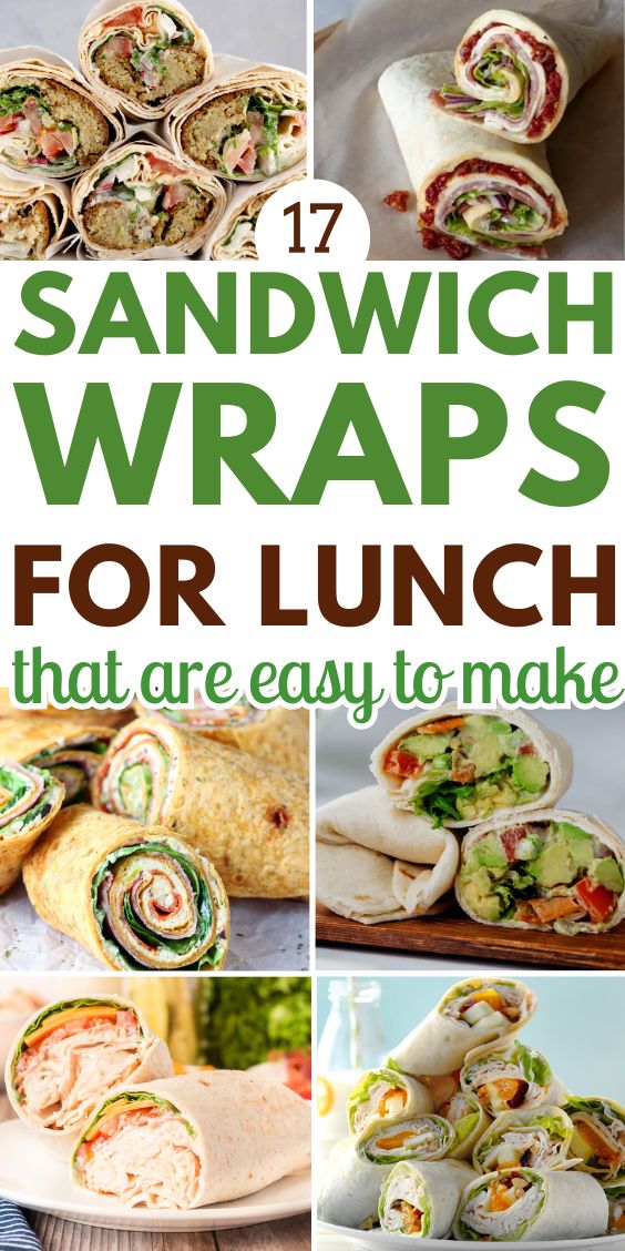 sandwich wraps for lunch