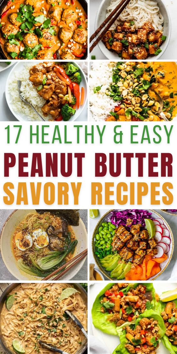 savory Healthy Recipes using peanut butter