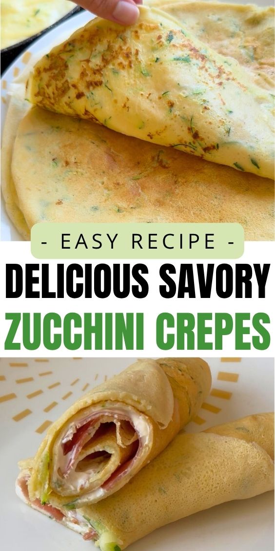savory zucchini crepes recipe with prosciutto