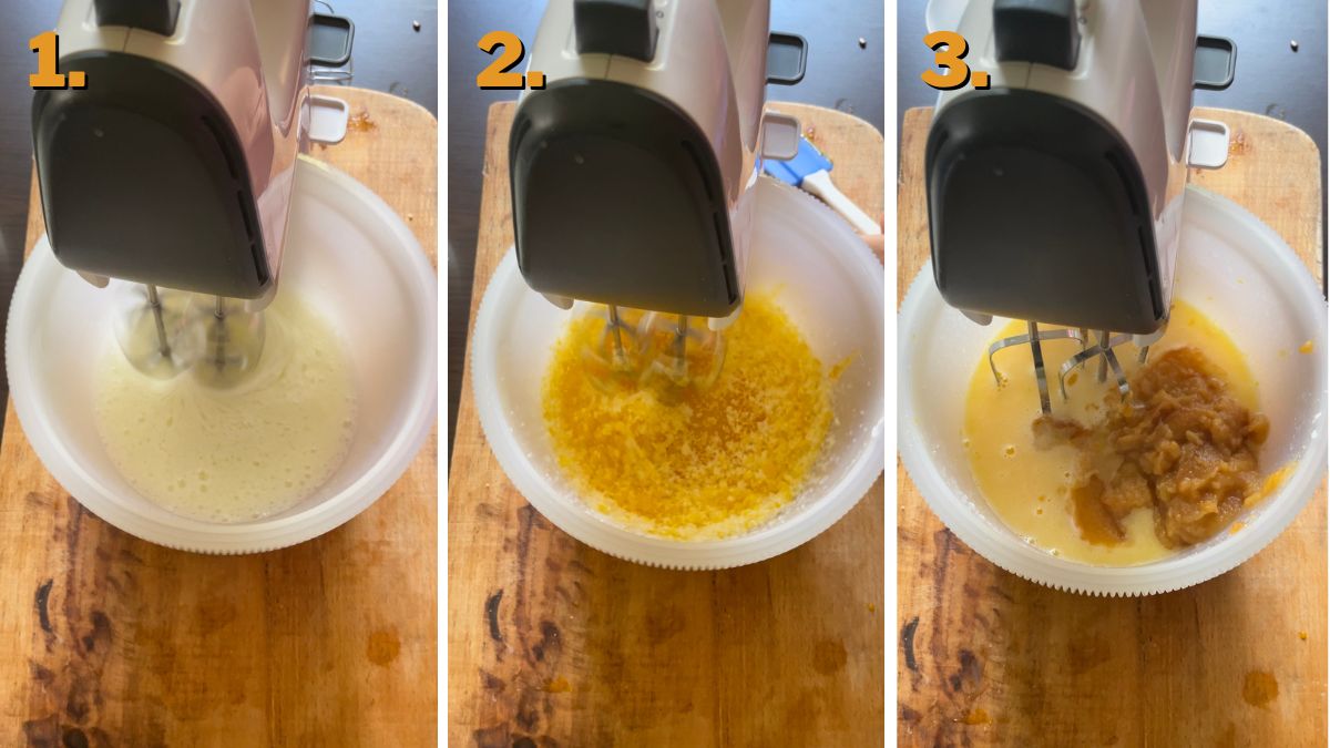 separating egg whites and egg yolks for Mexican Apple Pie