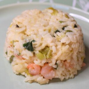 shrimp and leek risotto