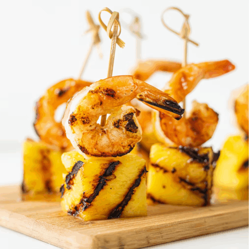 shrimp pineapple skewers