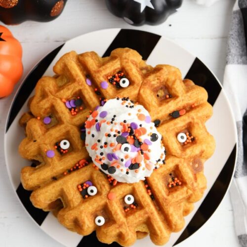 spooky halloween dessert waffles