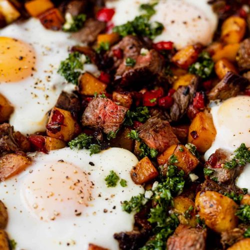 steak and potato breakfast hash